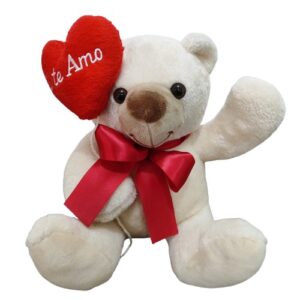 Urso Com Balão Coração 23cm